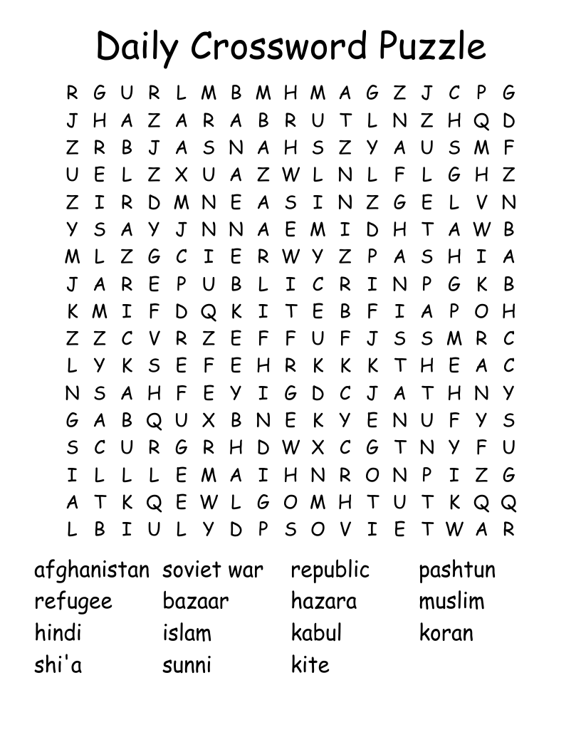 Crossword Puzzles Free Online Printable Daily