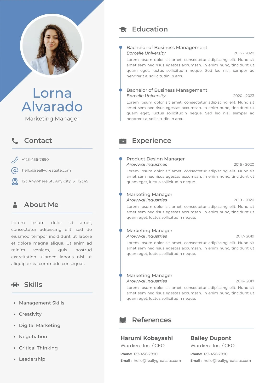 Free Printable Customizable Minimalist Resume Templates Canva