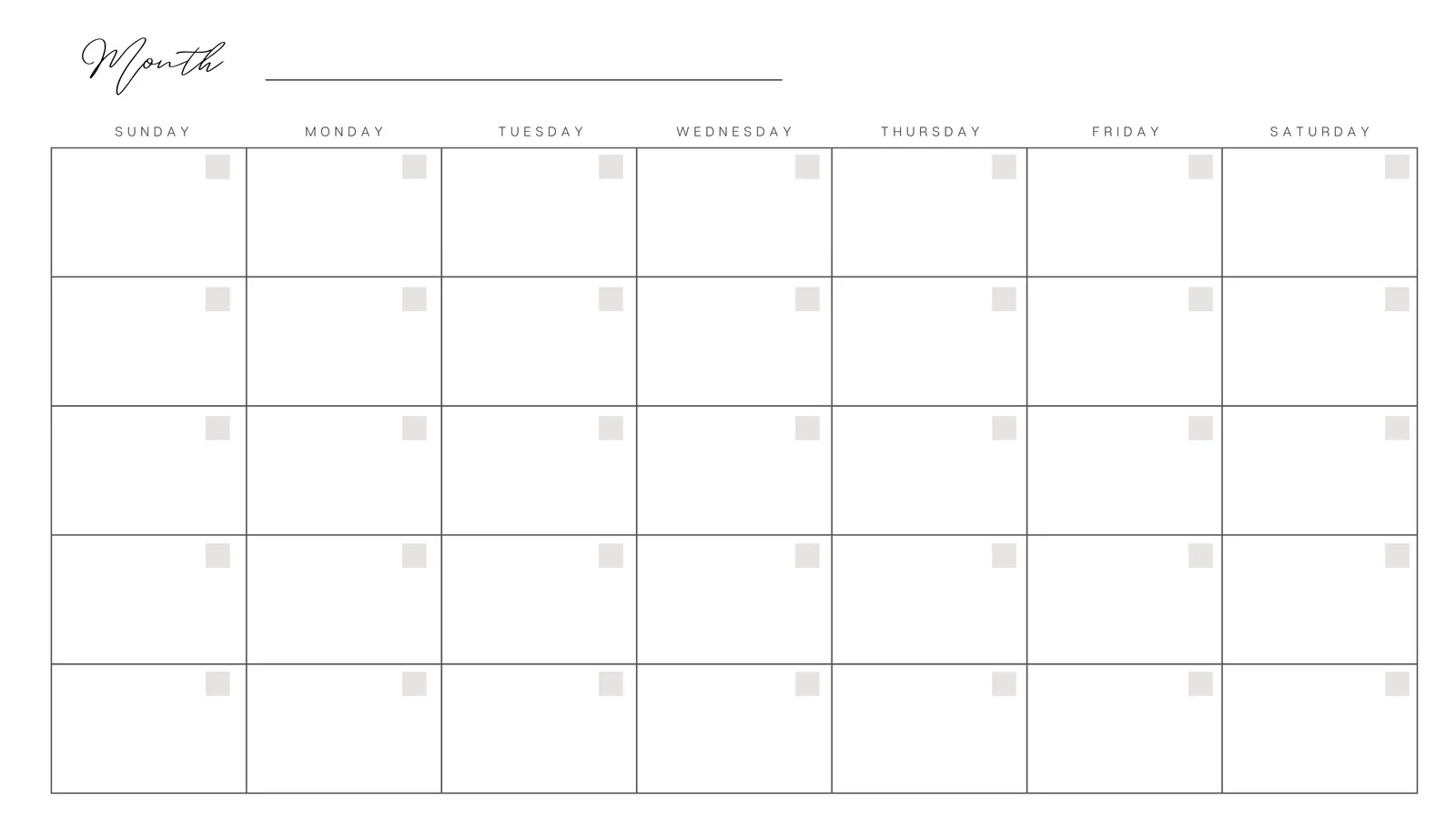 Printable Calendar Blank Monday Months