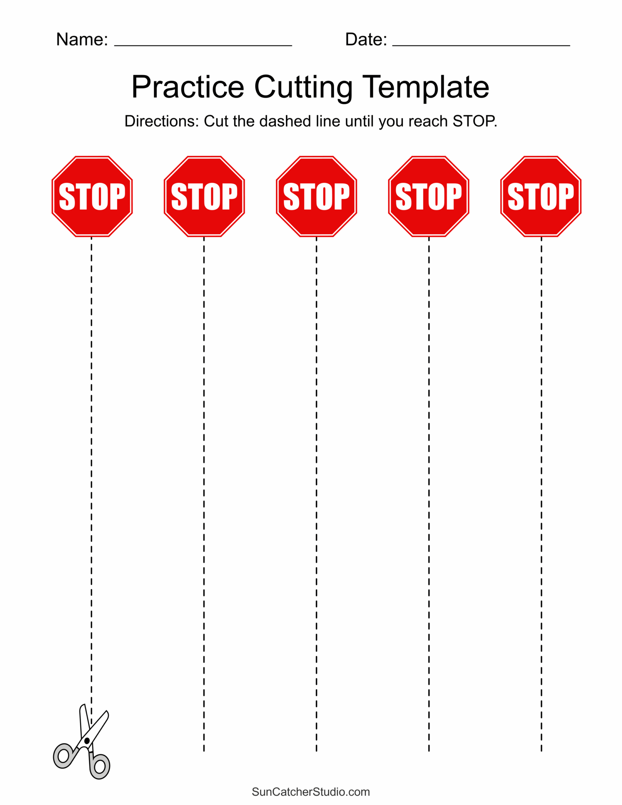 Cutting Practice Free Printable