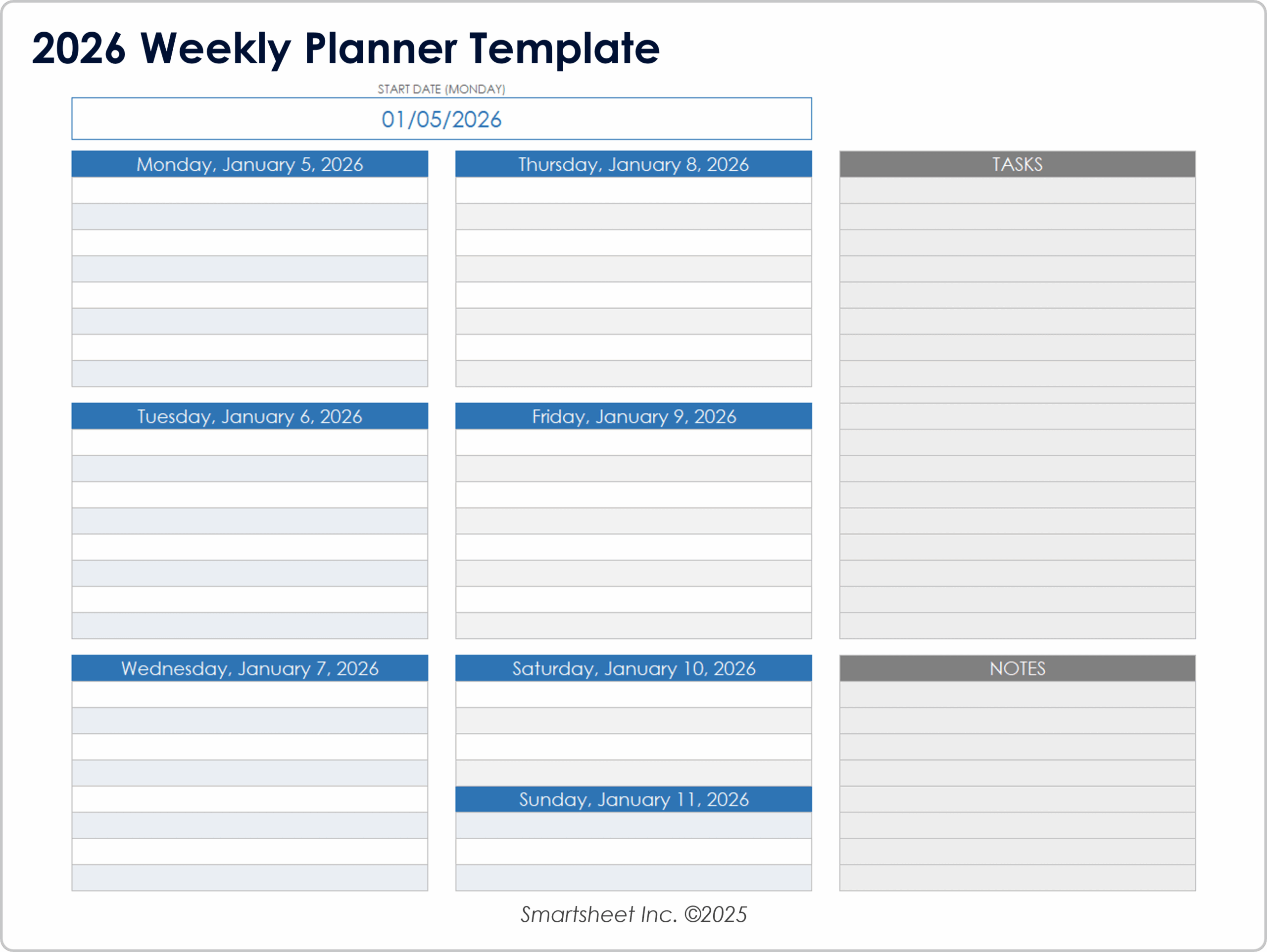 Free Printable Daily Calendar Templates