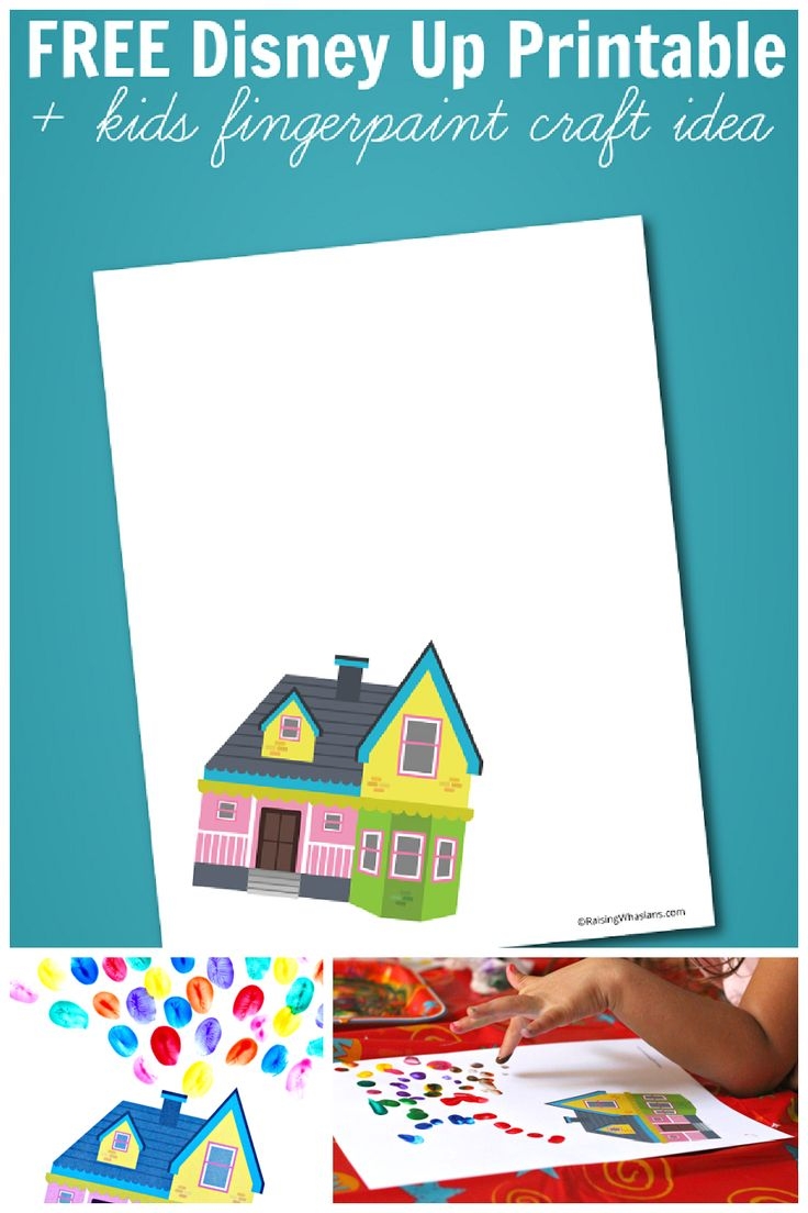FREE Printable Disney Up House Kids Craft