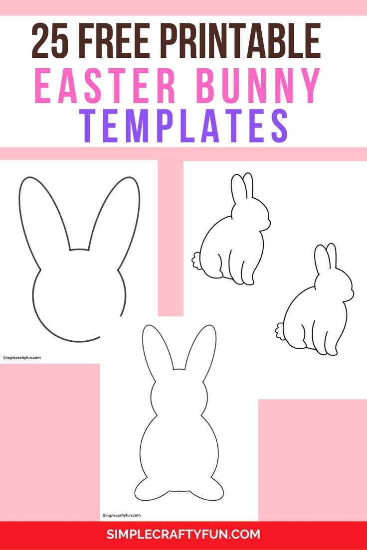 Free Printable Easter Bunny Templates For Crafts Easter 