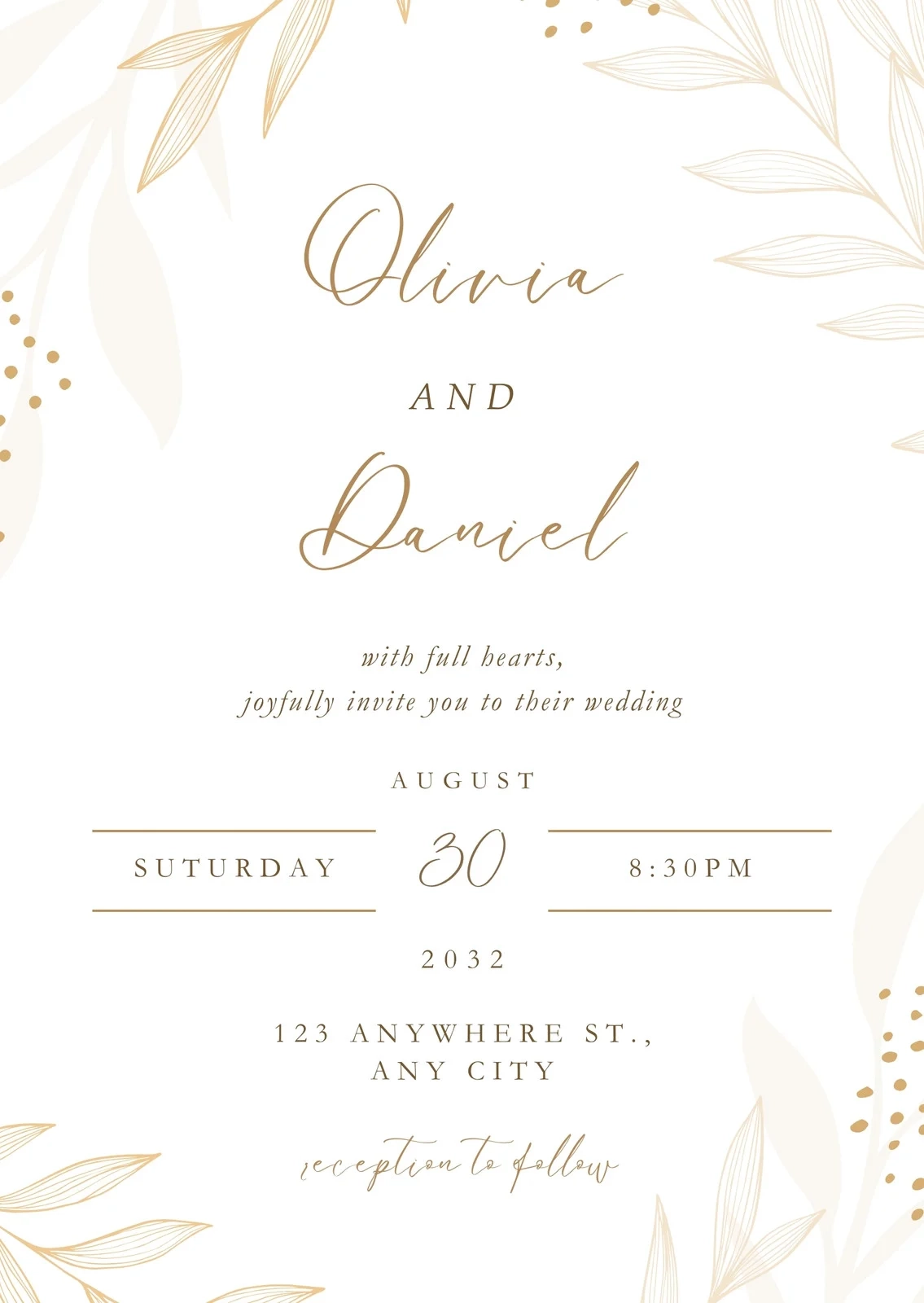 Free Printable Elegant Wedding Invitation Templates Canva