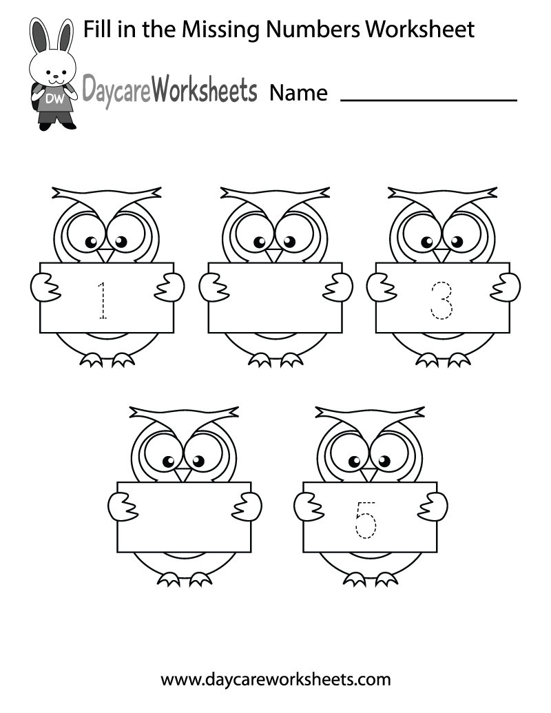 Preschool Number Worksheets Free Printable