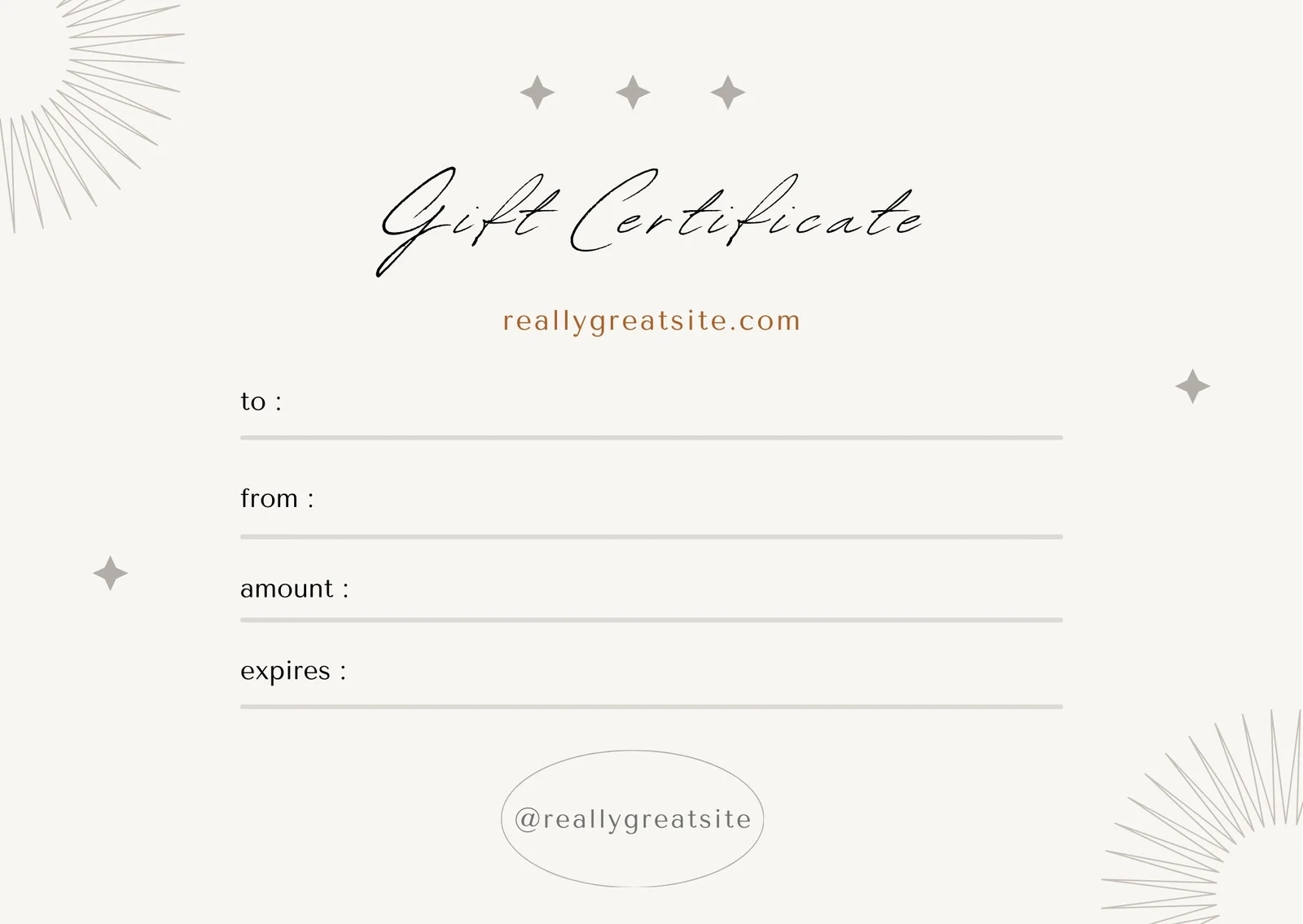 Printable Gift Certificate Template Word