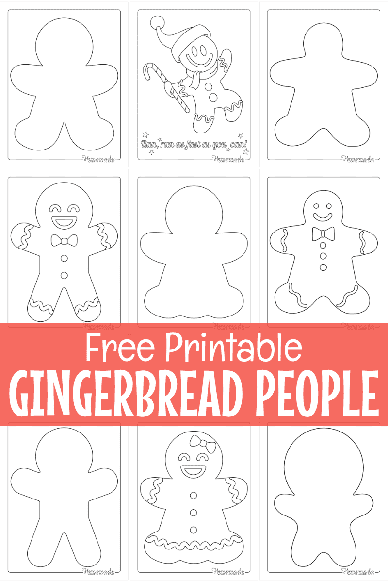 Free Printable Gingerbread Man Templates amp Coloring Pages