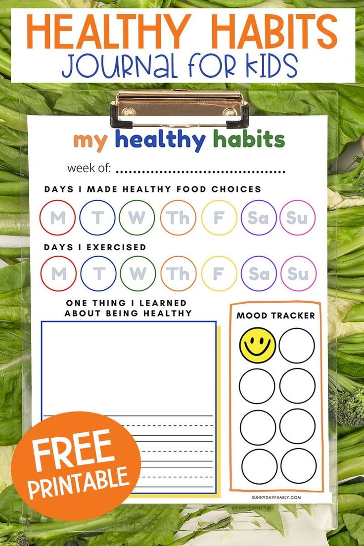 FREE Printable Healthy Habits Journal For Kids