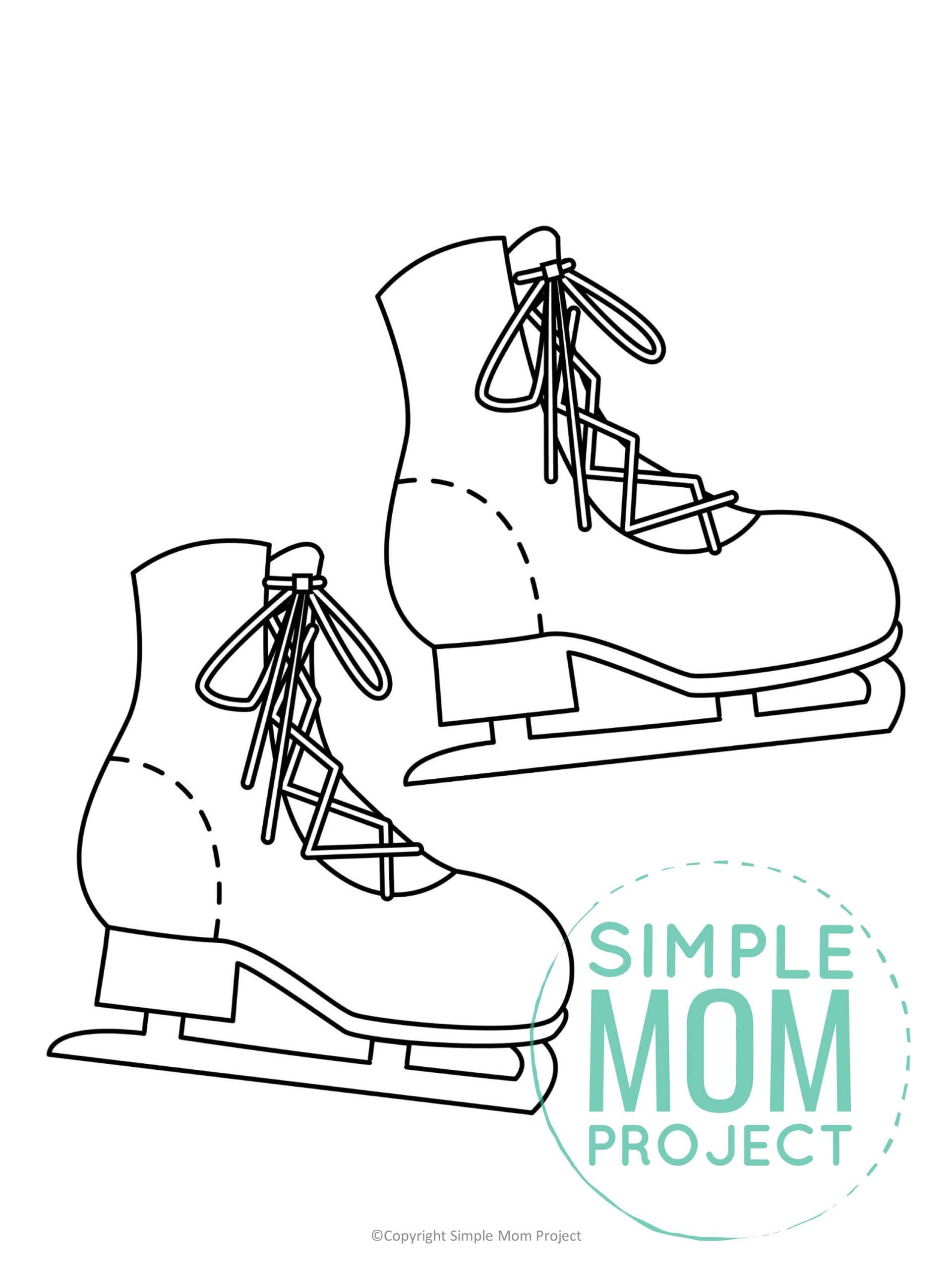 Printable Ice Skate Template