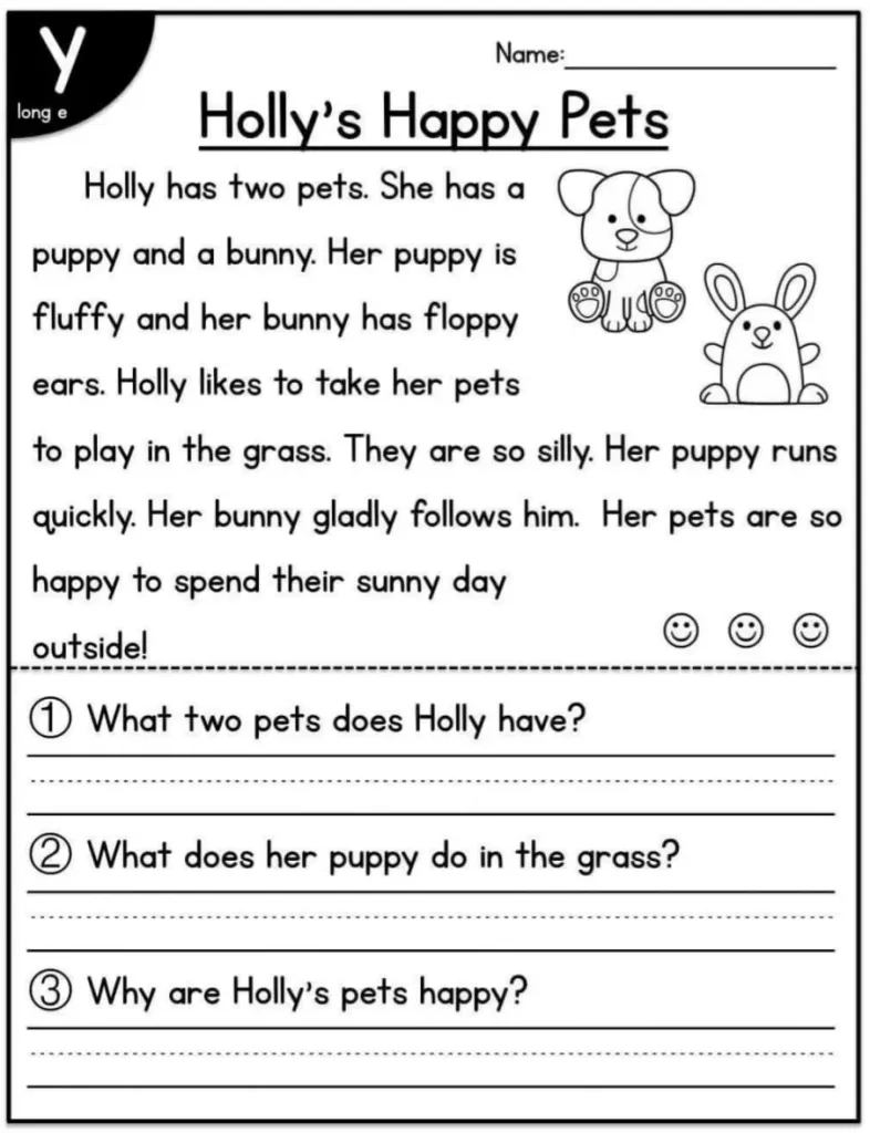 Free Printable Kindergarten Reading Worksheets Activity School 