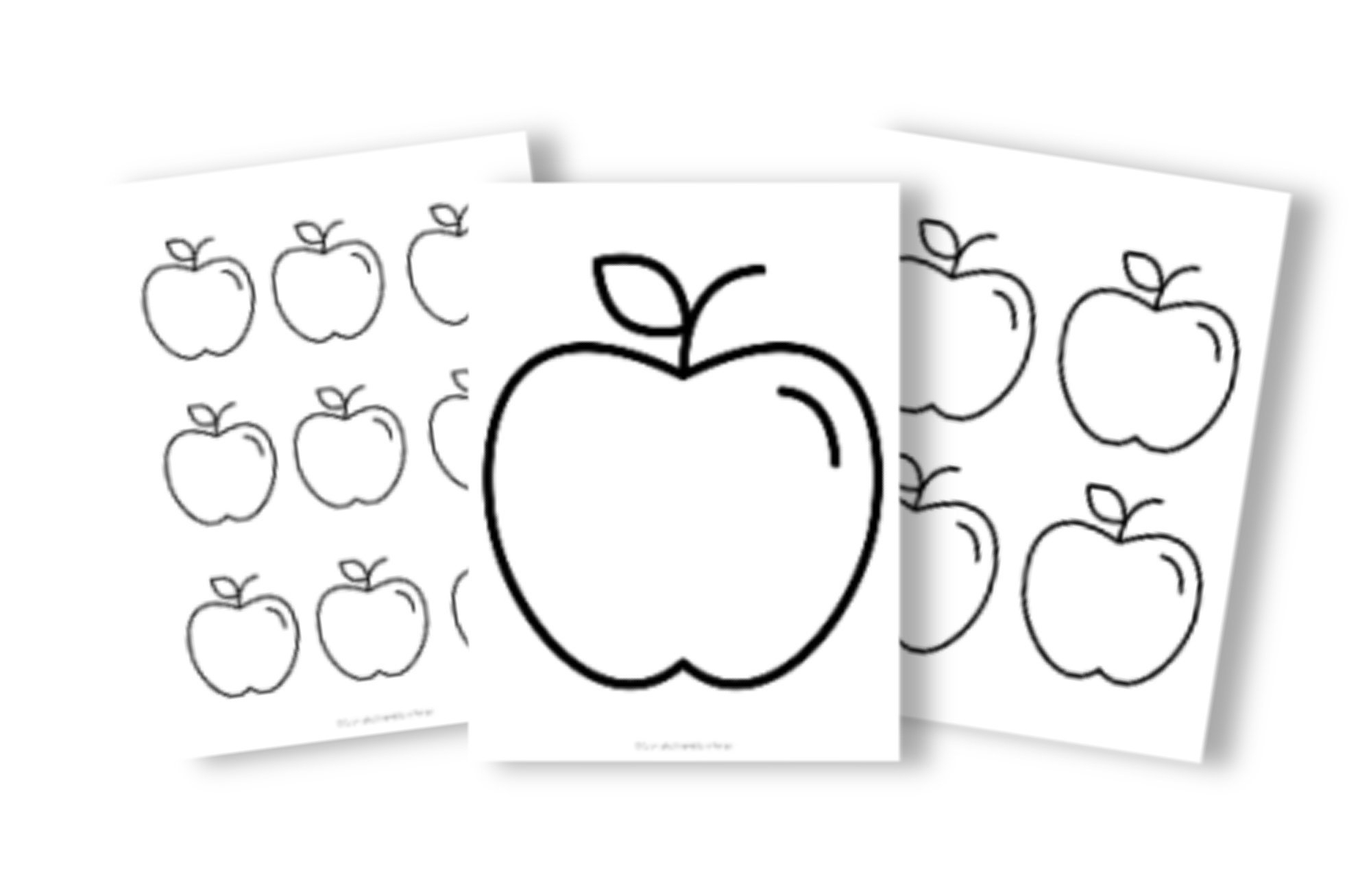 Free Printable Large Medium Small Apple Templates