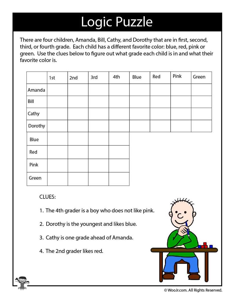 Free Printable Logic Puzzles Middle School Download Free 