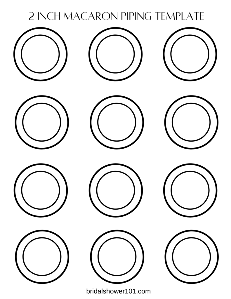 Free Printable Macaron Template And Piping Outline PDF Bridal 
