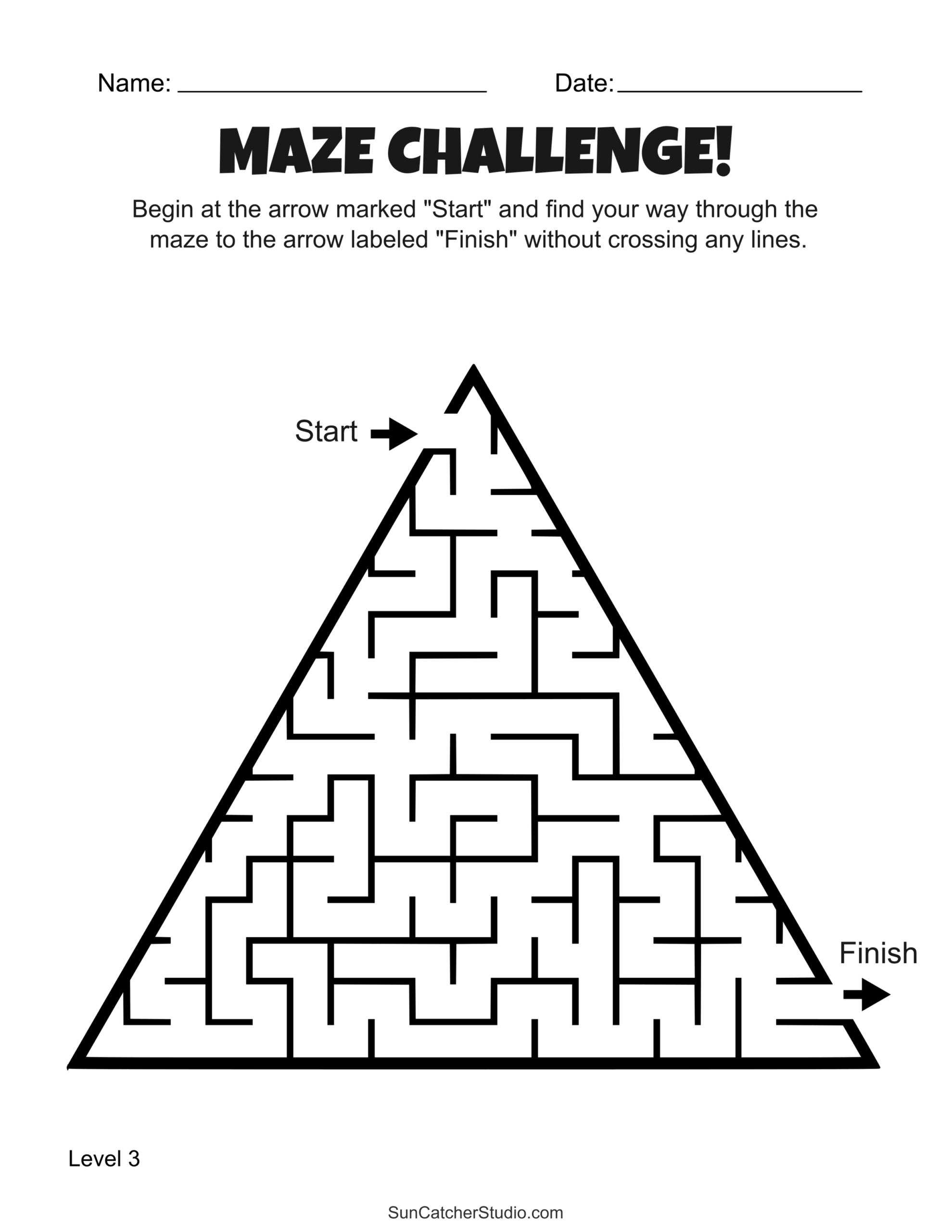 Maze Puzzles For Adults Printable