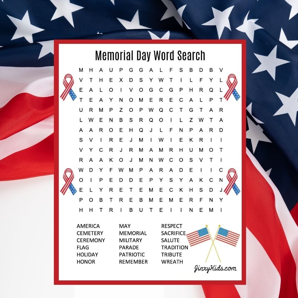 Free Printable Crossword Puzzles Memorial Day