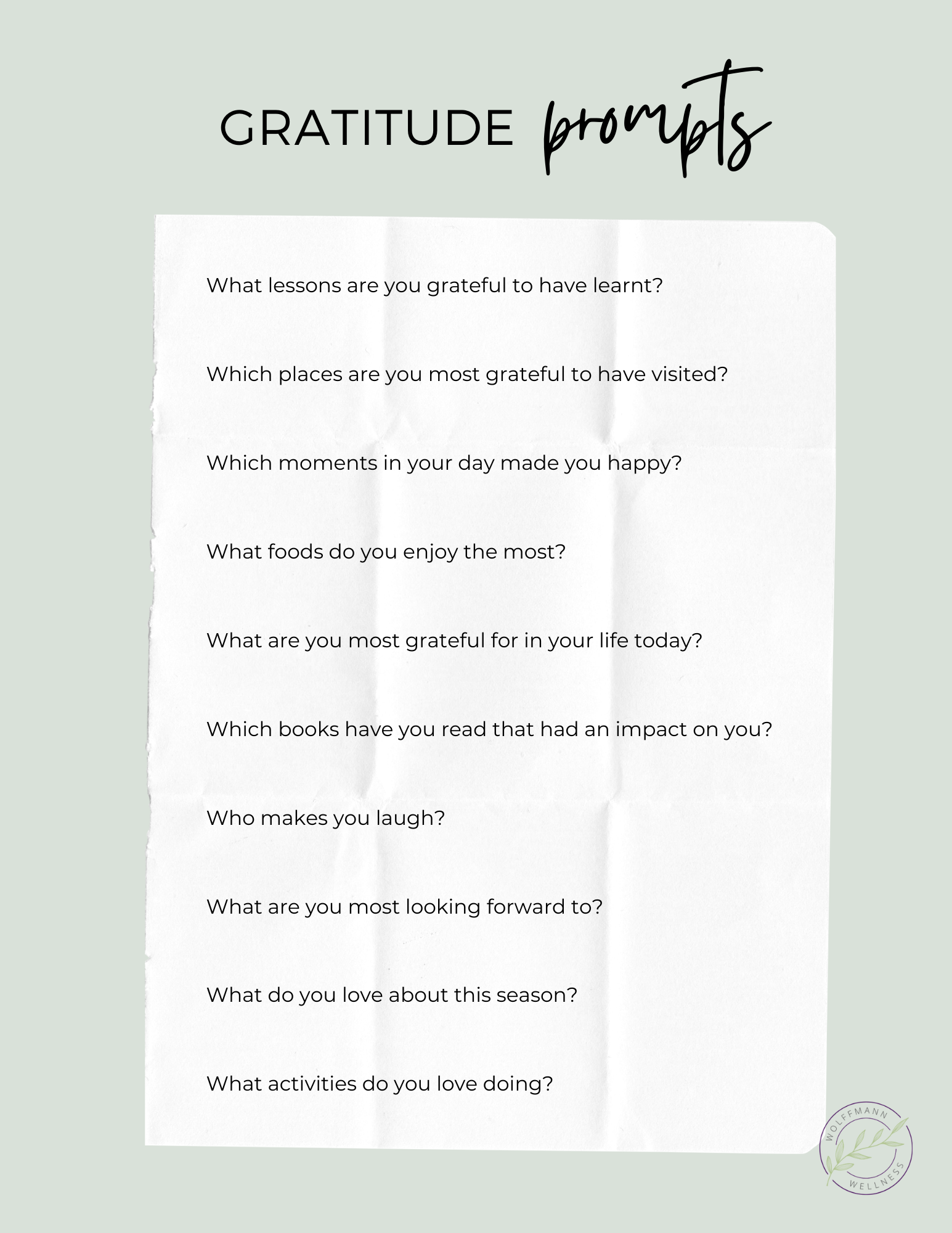 Free Printable Mental Health Worksheets PDF WolffMann Wellness
