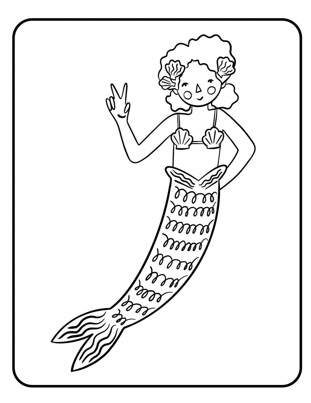 Free Printable Mermaid Coloring Page For Kids Crate amp Kids