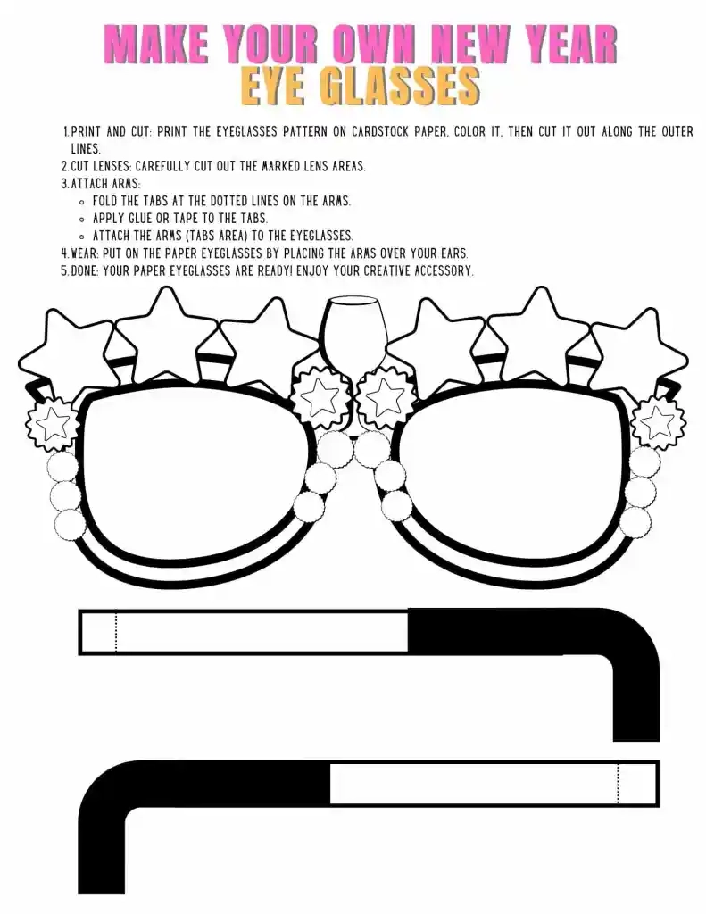 Free Printable New Year s Party Glasses In The Playroom