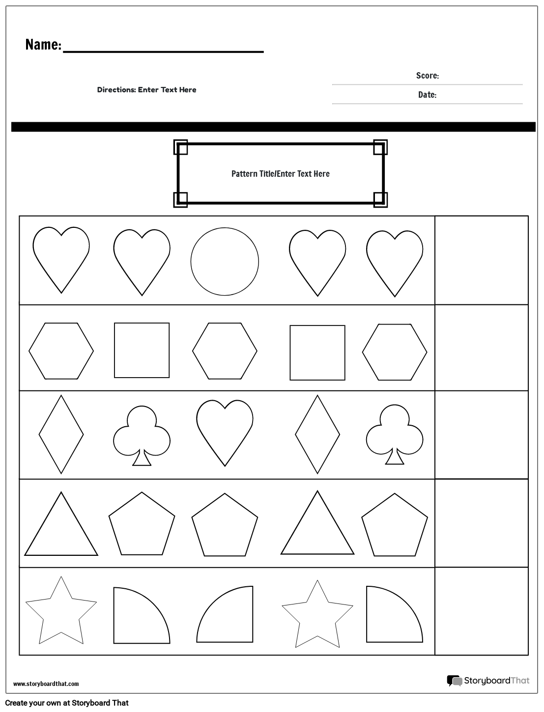 Free Printable Pattern Worksheets For Kids