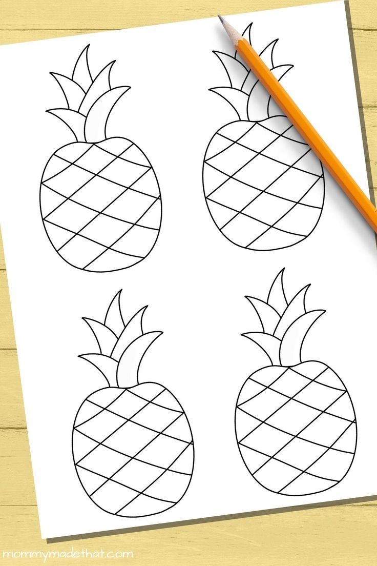 Pineapple Template Printable