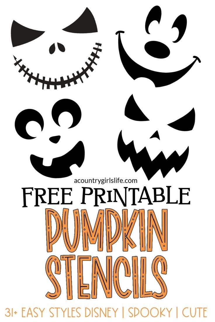 FREE Printable Pumpkin Carving Stencils Templates That Are EASY 