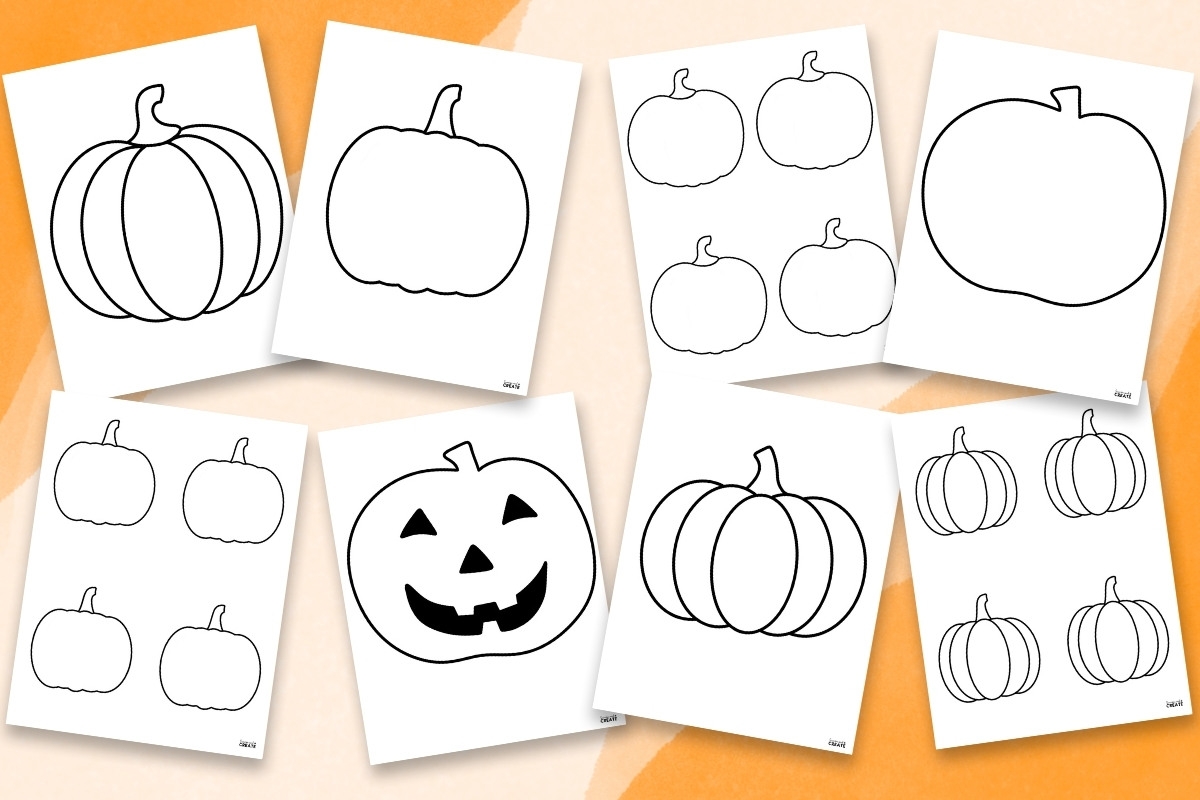 Outline Printable Pumpkin Template