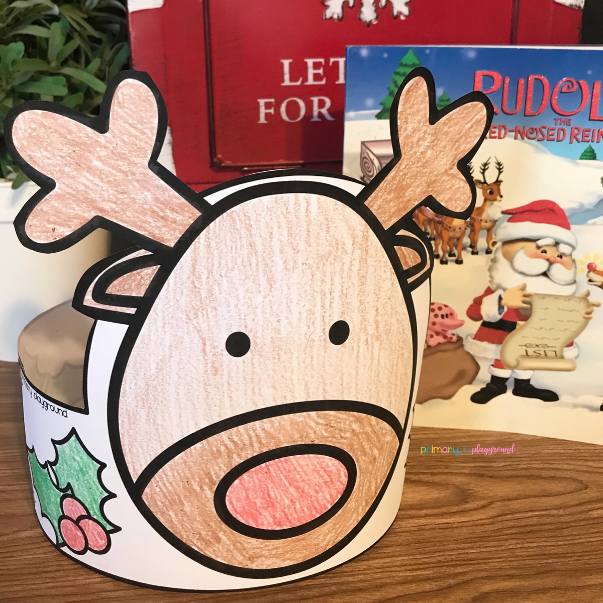 Free Printable Reindeer Hat Primary Playground