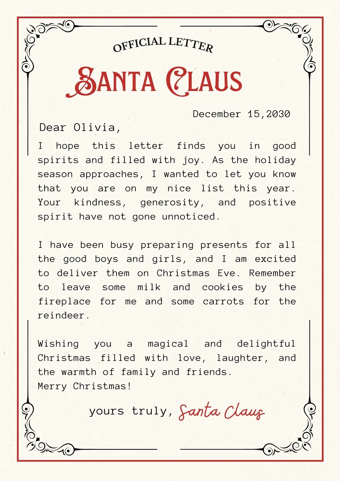 Free Printable Santa Claus Template