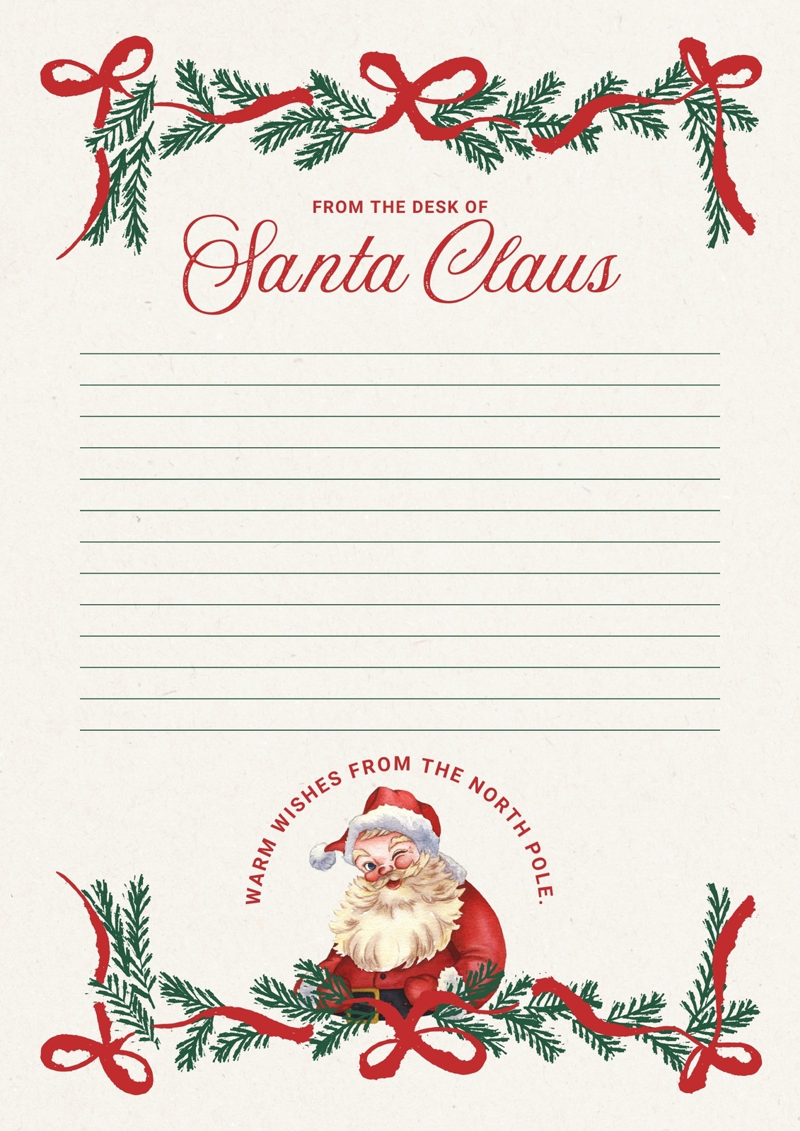 Free Printable Santa Letter Templates You Can Customize Canva