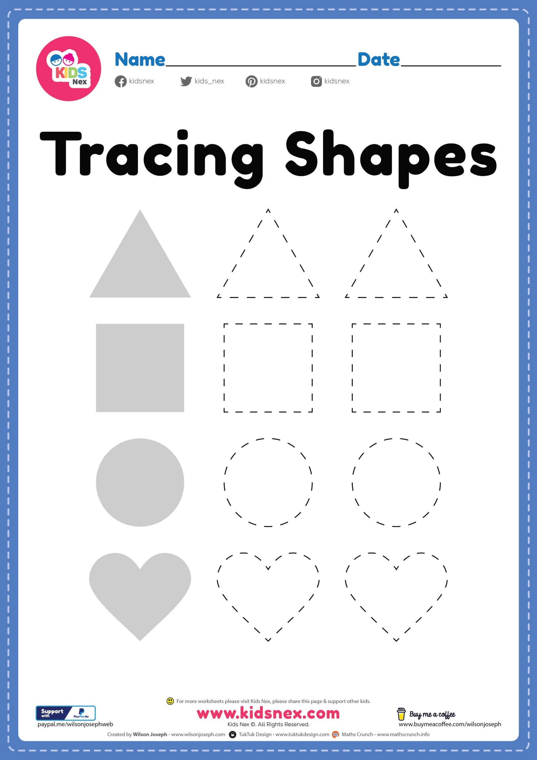 Preschool Printable Worksheets Free Shapes