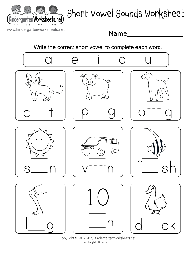 Free Printable Vowel Worksheets For Kids