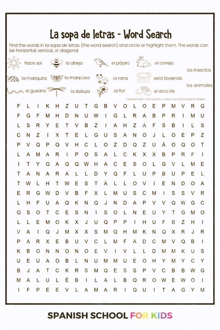 Free Printable Spanish Learning Worksheets