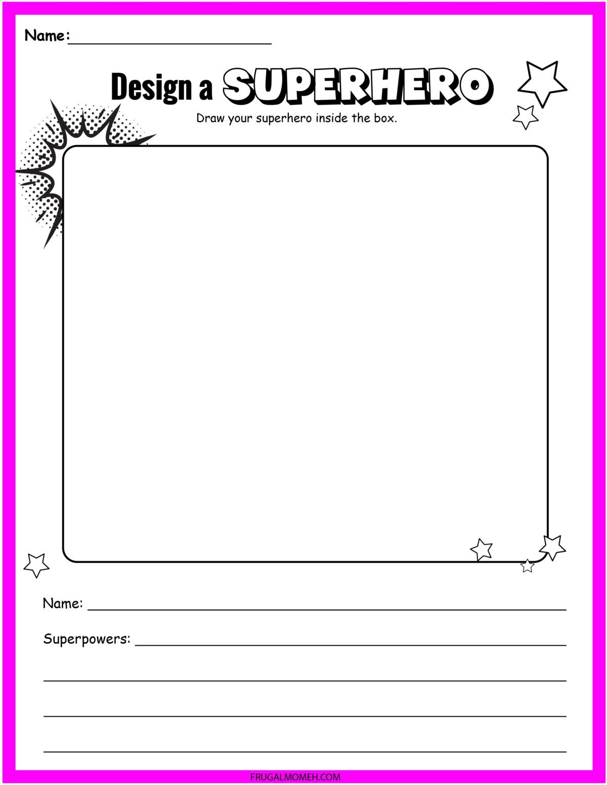 FREE Printable Superhero Worksheets amp Activity Sheets Frugal Mom Eh 