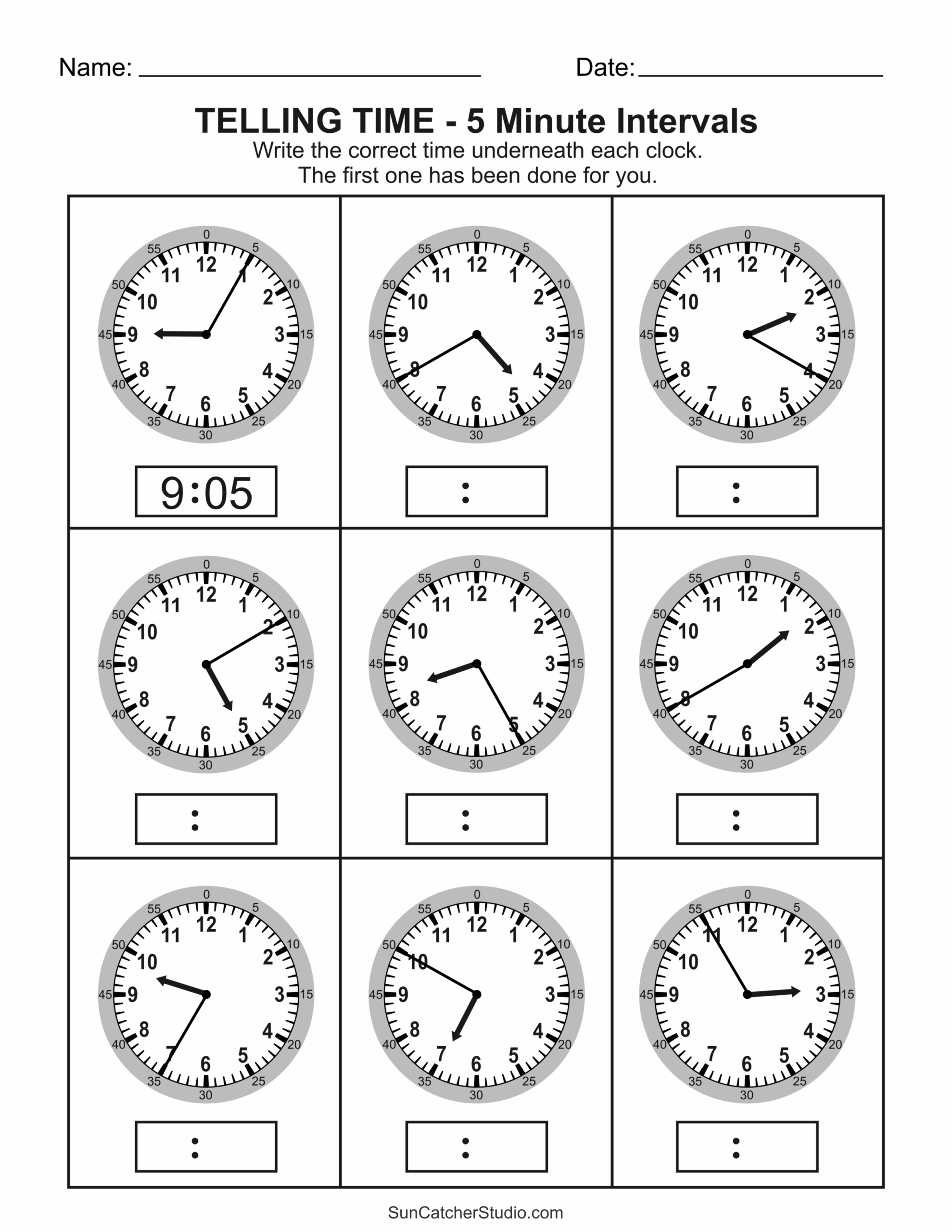 Free Printable Telling Time Worksheets Analog Clock Free 