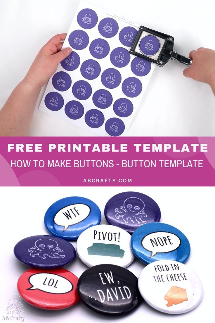 Free Printable Template Button Template