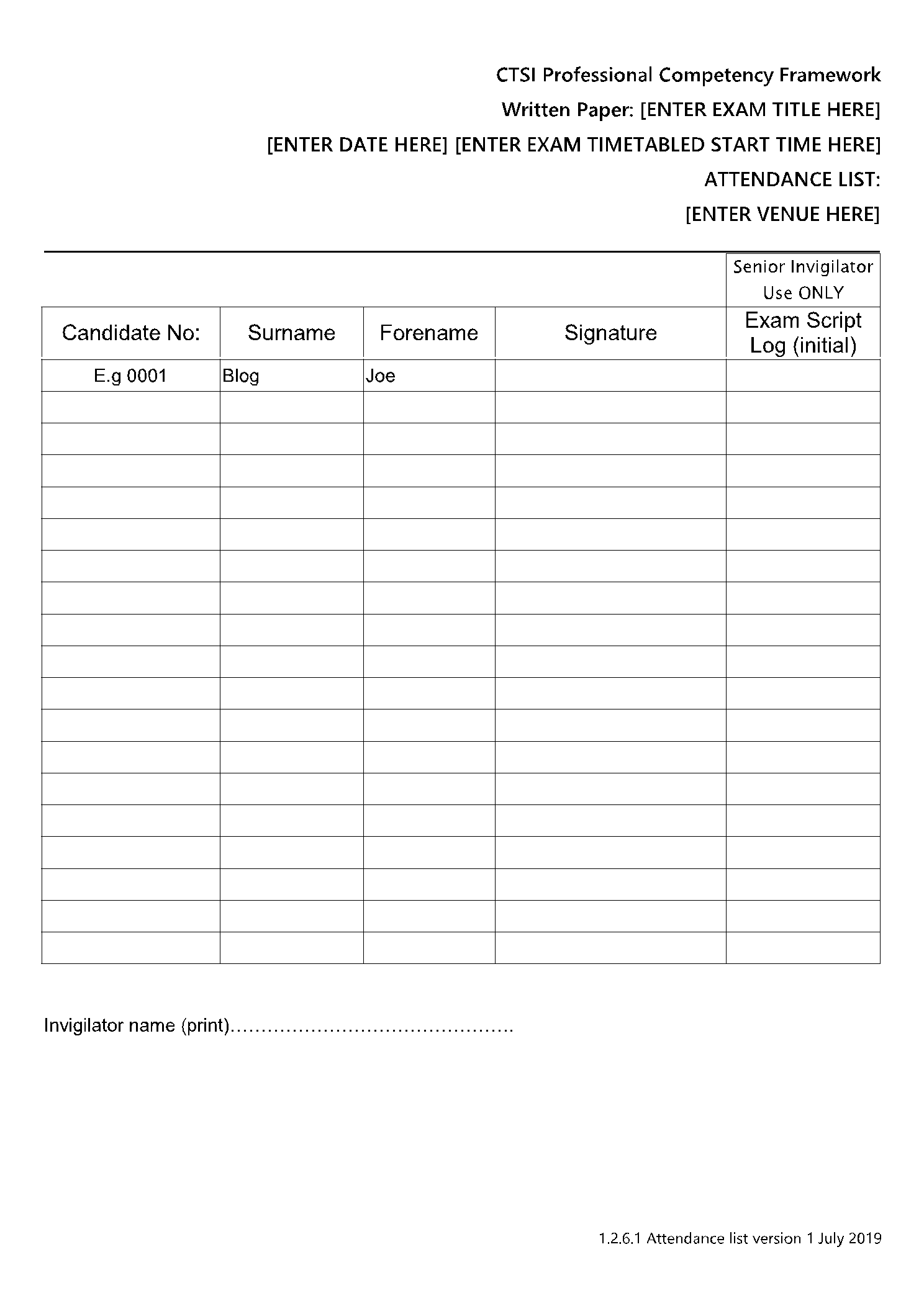 Printables For Sign In Sheet