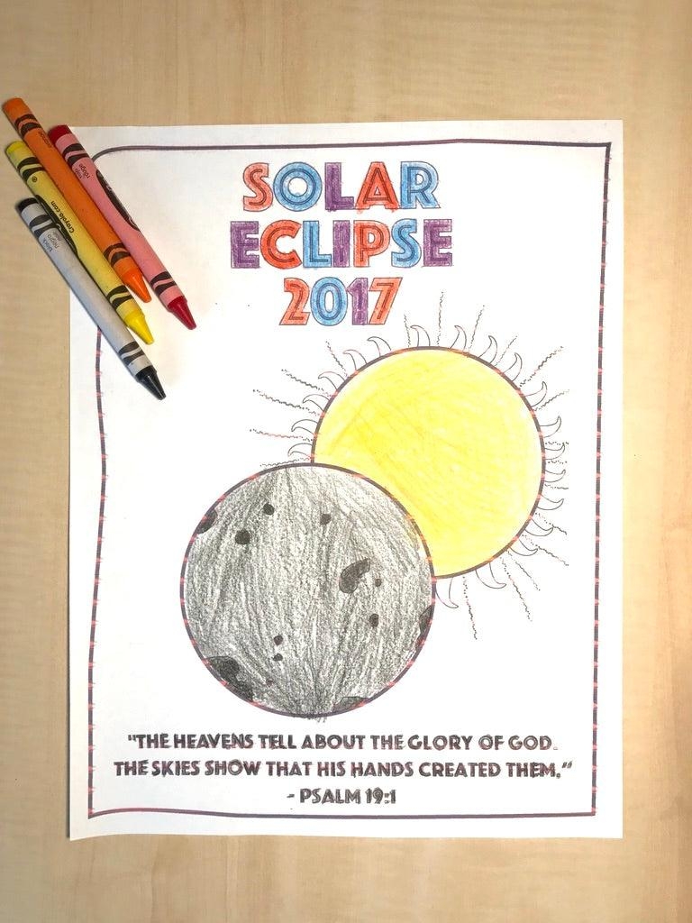 FREE Solar Eclipse Coloring Page For Kids Children 39 s Ministry 