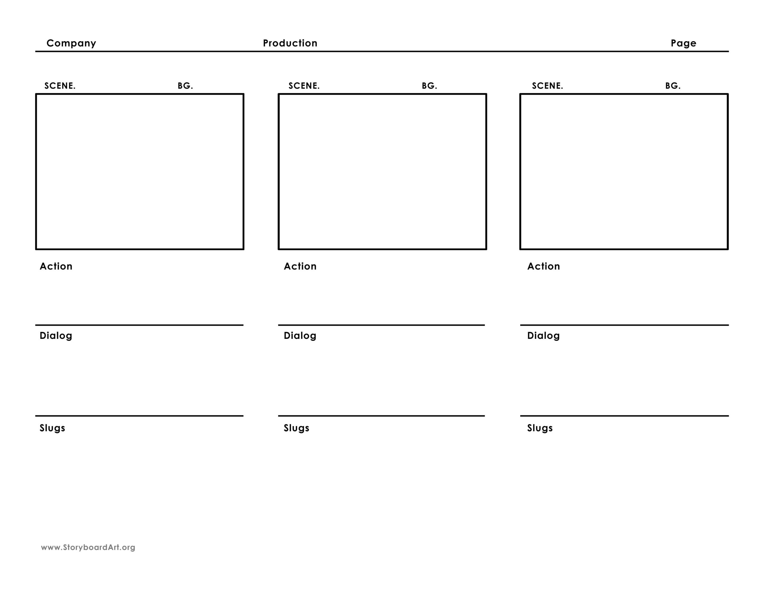 Printable Storyboard Templates