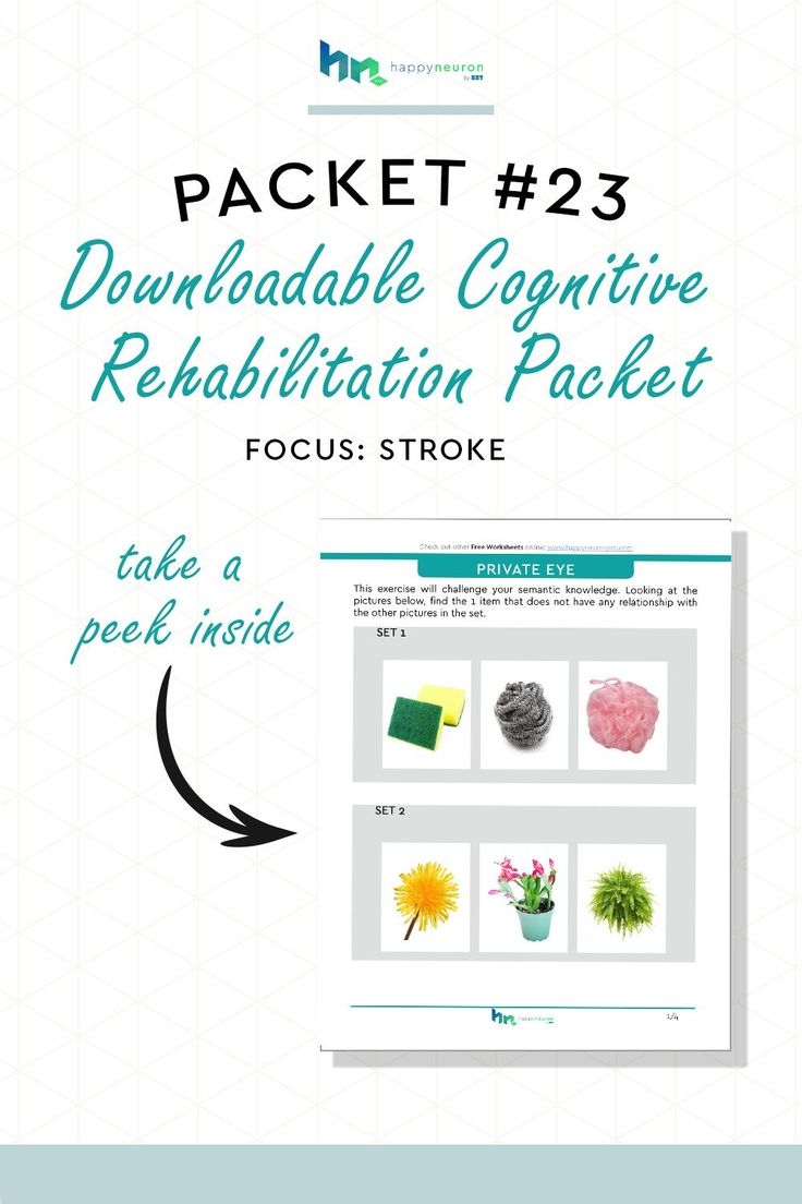 Free Stroke Rehabilitation Worksheets Download And Print Today 