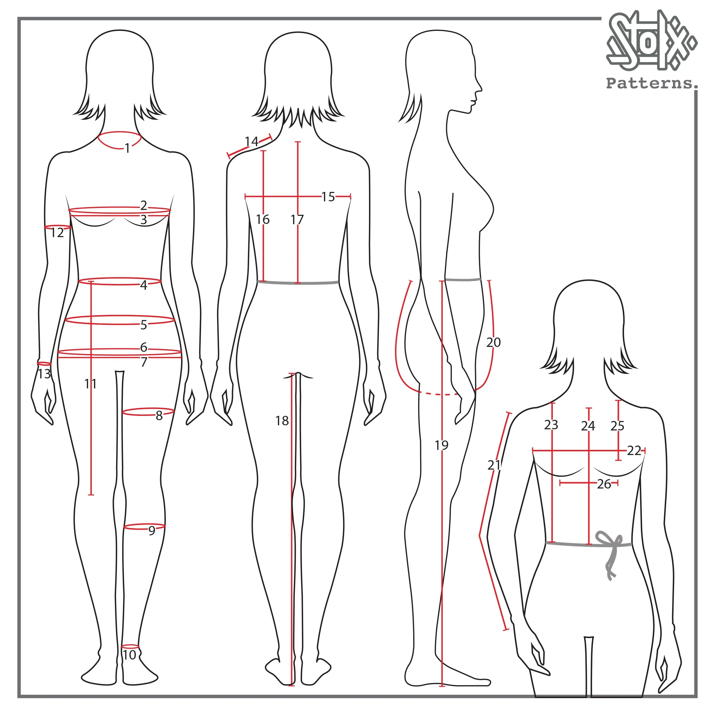 Free Tools Measurements Stokx Patterns