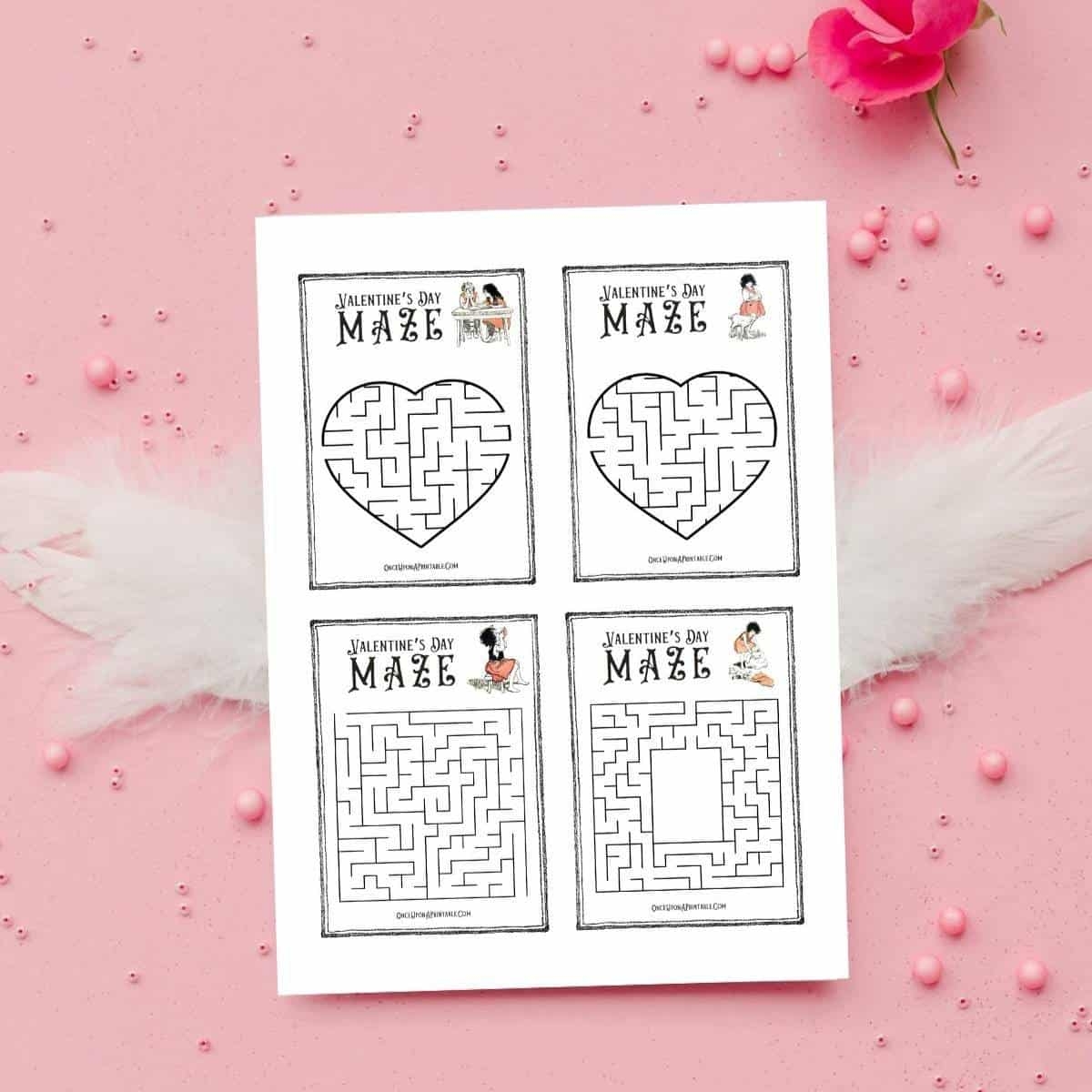 Free Printable Maze Valentines