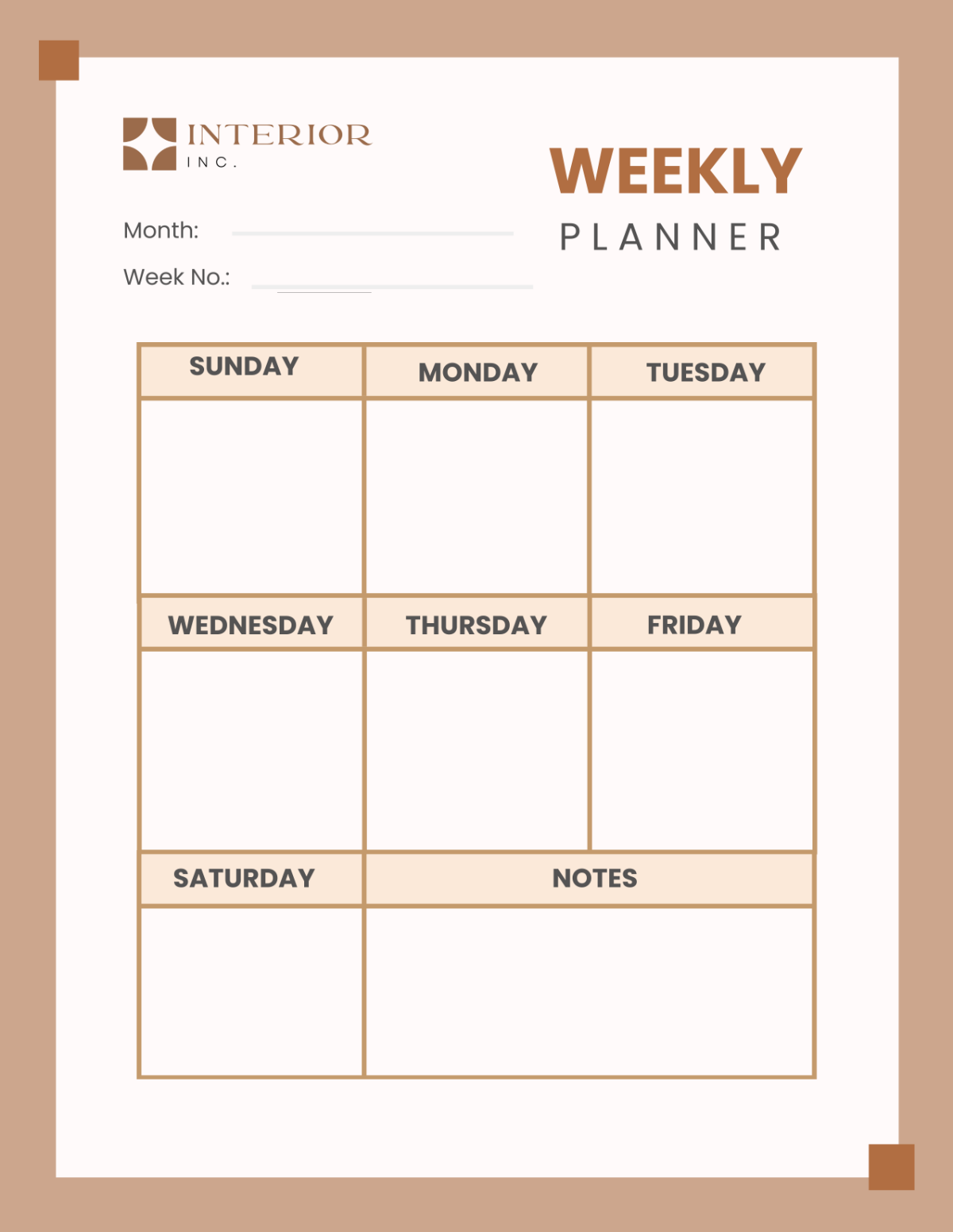 Design Weekly Planner Online