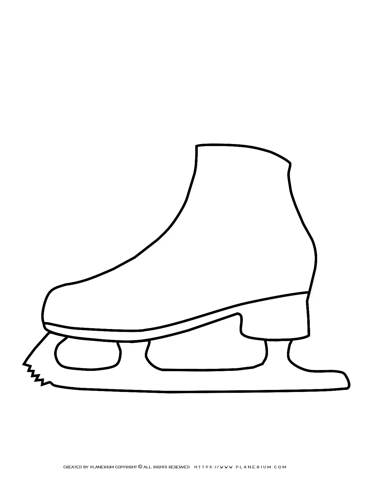 Free Winter Ice Skate Coloring Page For Kids