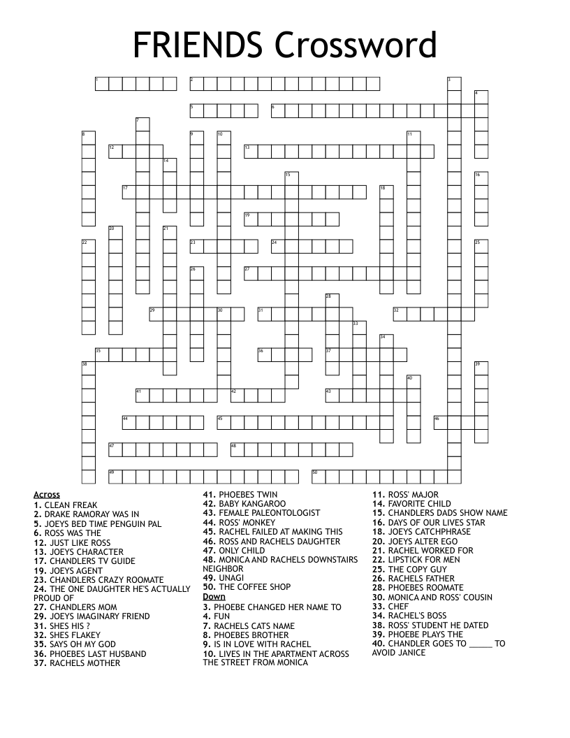 Tv Guide Crossword Puzzles Printable