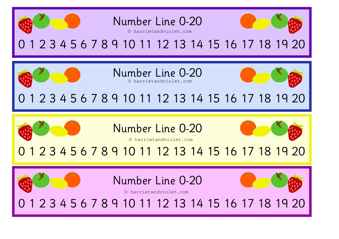 Free Number Line For Kids Printable