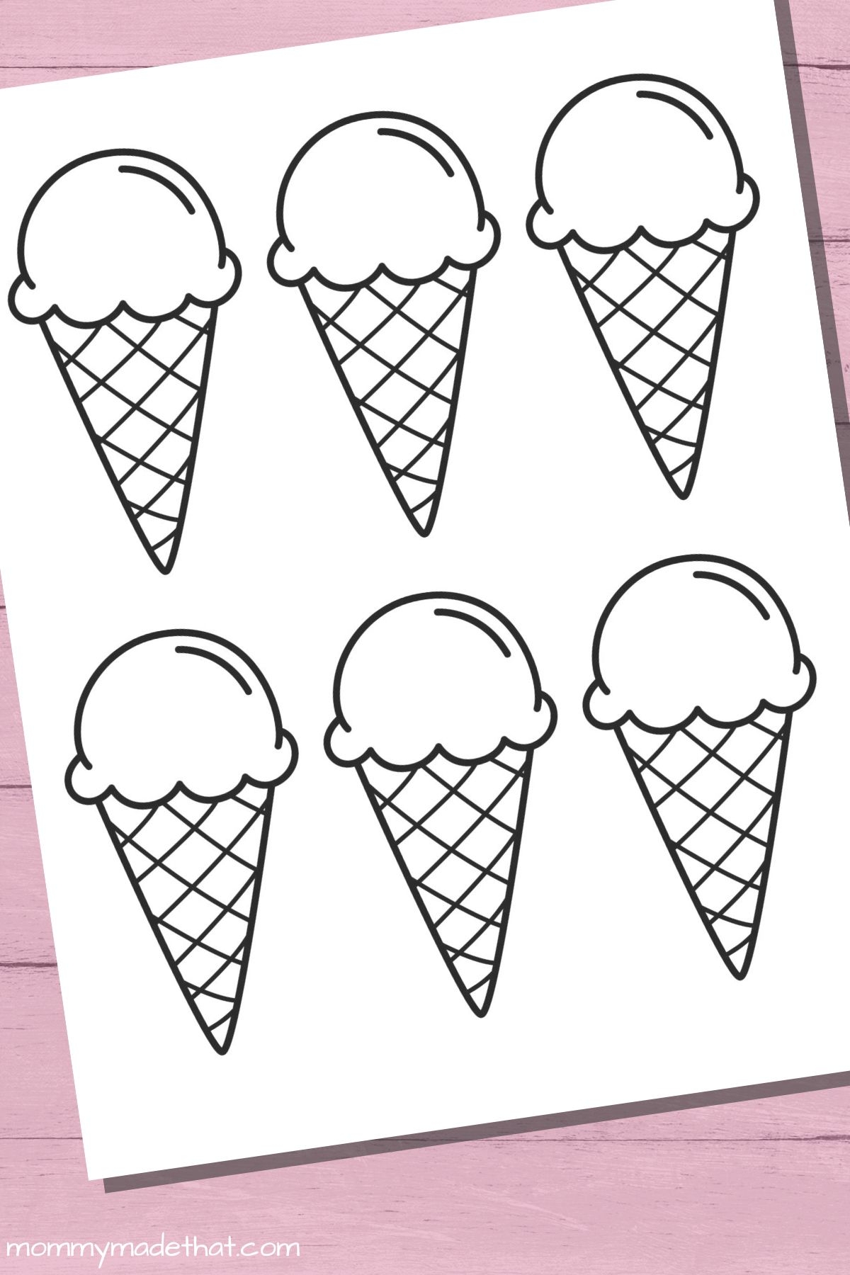 Ice Cream Cone Template Free Printable