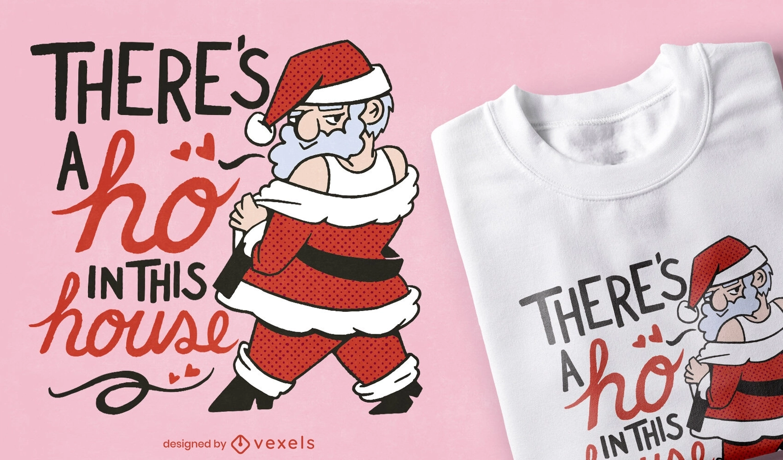 Funny Christmas Ho T shirt Design Vector Download