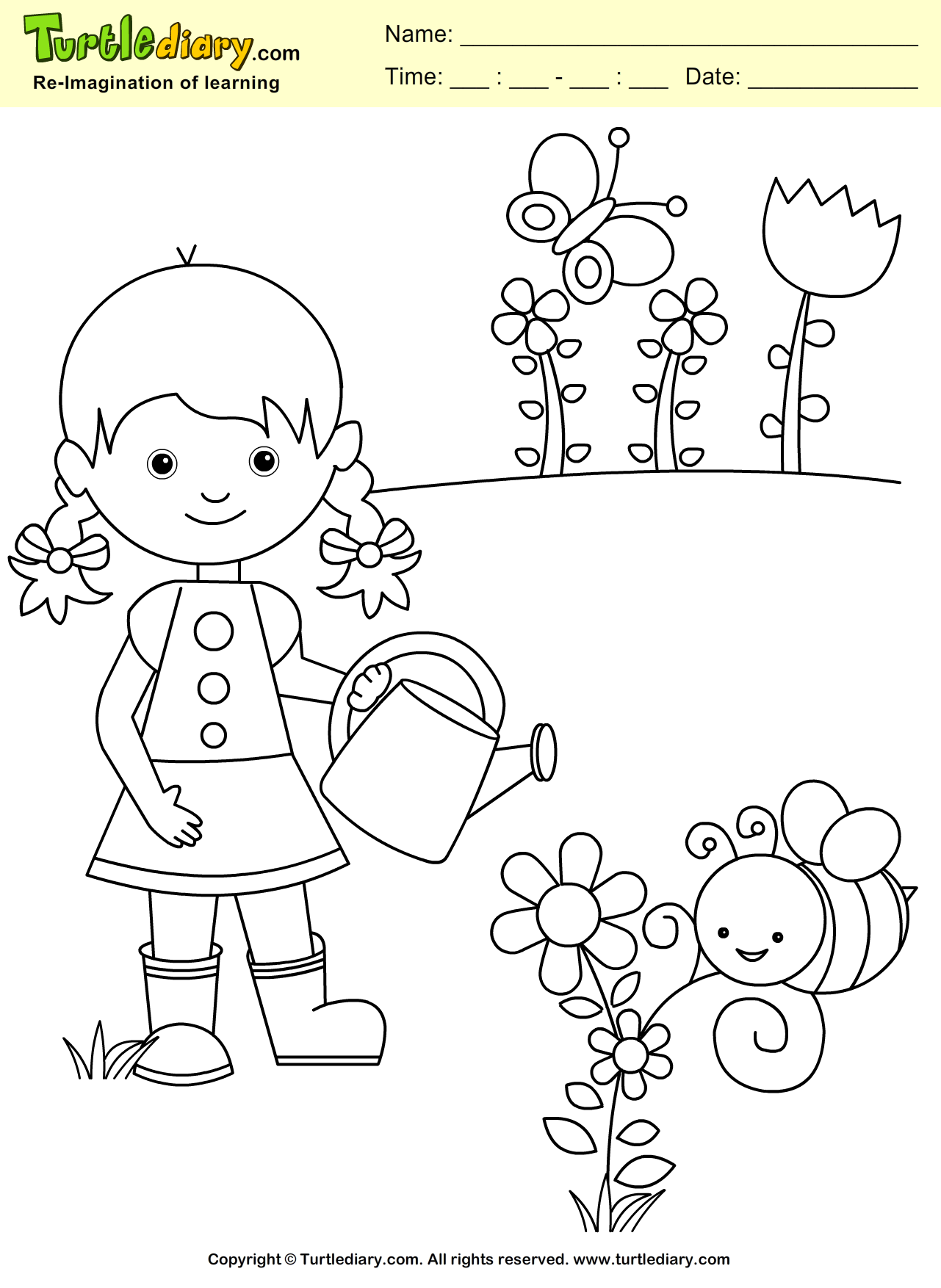Garden Worksheet For Kids