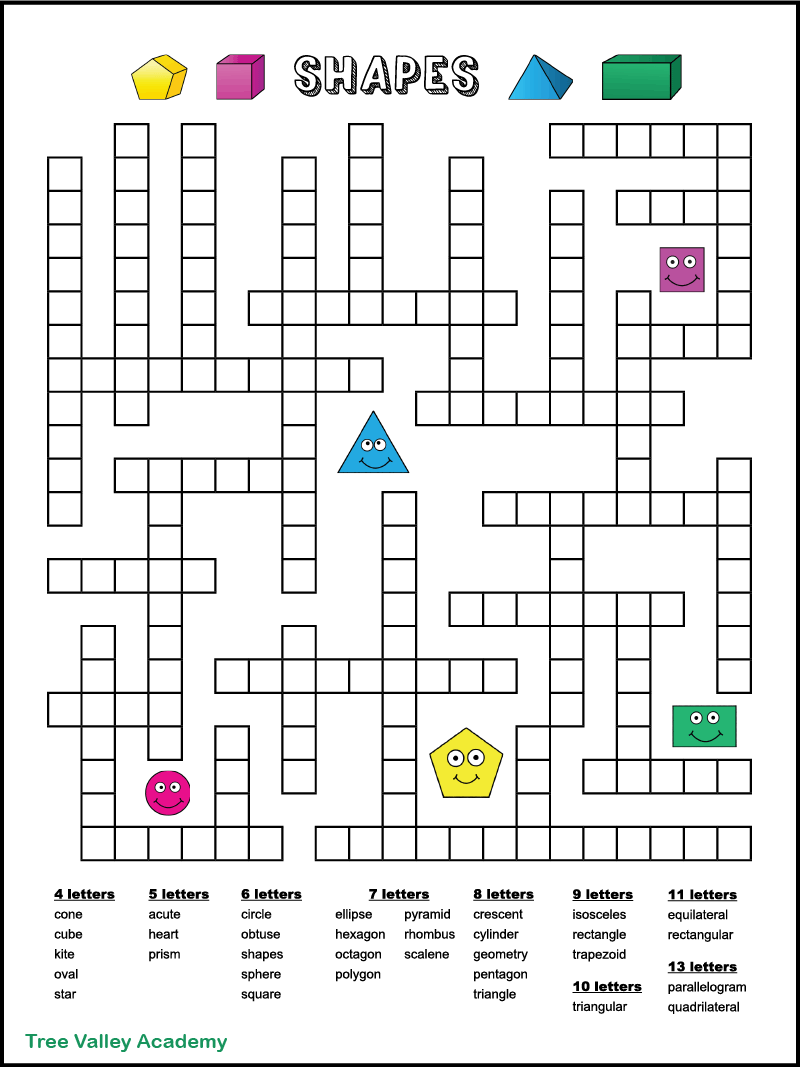 Word Puzzles Printable For Grade 5