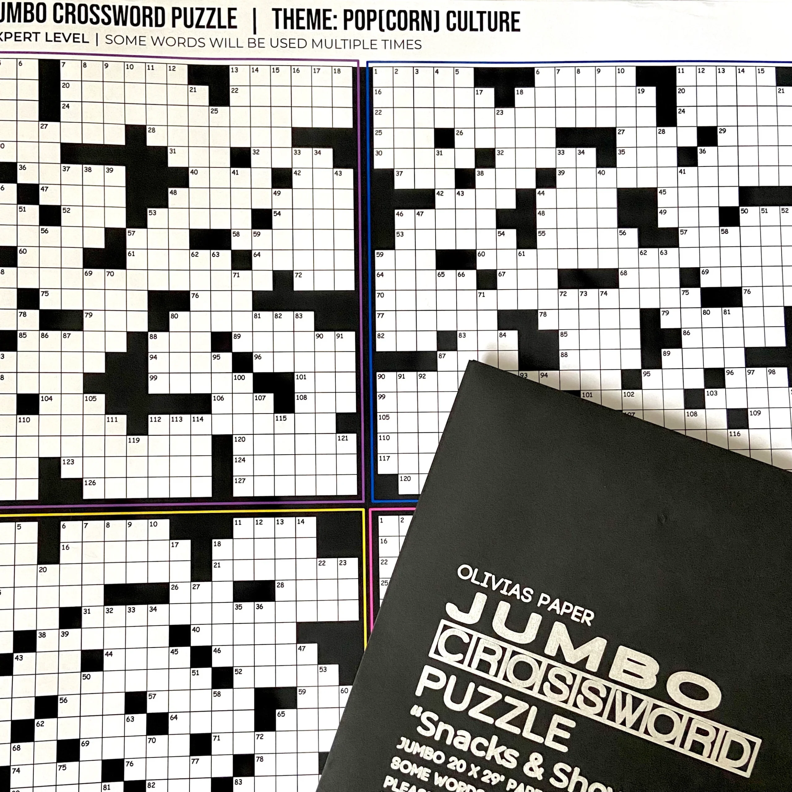 GIANT CROSSWORD PUZZLE Huge Over 2ft X 1 5ft Craft Activity 